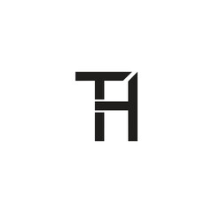 Logo Letter TH Simple Minimalist