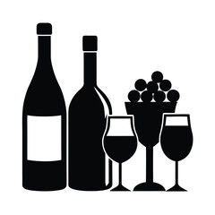 bottle and glass of wine