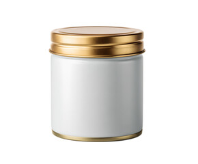 Jar of white wax with a gold lid