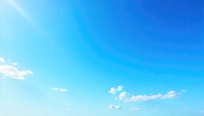 Vast, clear blue sky stretches endlessly overhead, a brilliant azure canvas dotted with wispy, translucent clouds Perfect for backgrounds, travel, serenity, and nature themes , scenic, wispy