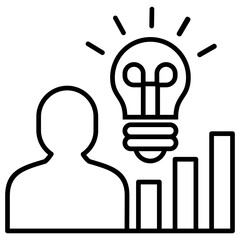 Fototapeta premium Business Intelligence Outline Icon