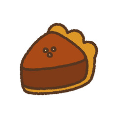 手書き風のアイコン　チョコタルト