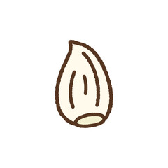 手書き風のアイコン　一欠片のニンニク