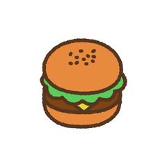 手書き風のアイコン　ハンバーガー