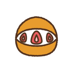 手書き風のアイコン　マリトッツォ