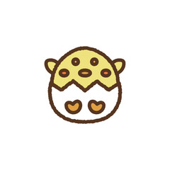 手書き風のアイコン　ひよこ © nissat