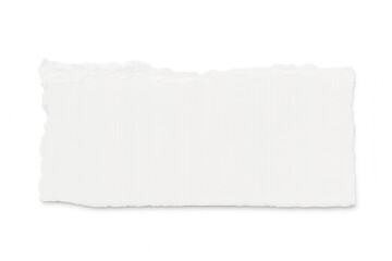 Fototapeta premium White ripped paper piece with torn edges on transparent background, ideal for notice, message board or scrapbooking projects