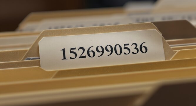 File Folder Close-up with Numbered Tab