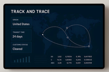 Advanced Digital Tracking System for International Shipments with Real-time Logistics and Customs Data Display