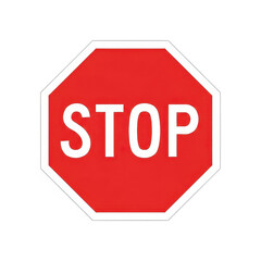 Obraz premium Red octagonal stop sign for traffic control.