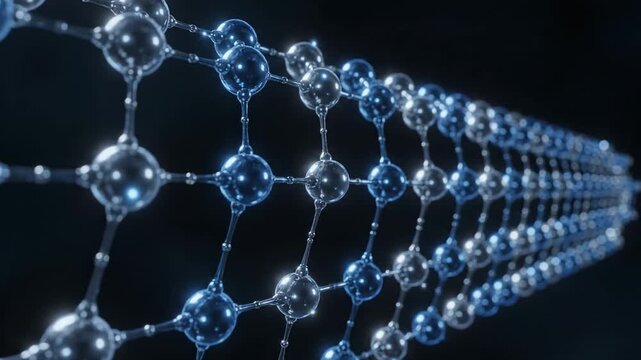 Nanomaterial Molecular Structure Close Up