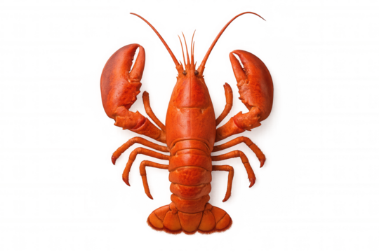 Cooked red lobster, gourmet seafood delicacy, preparing luxury dinner, fresh crustacean ingredient, transparent background