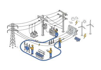 Renewable Energy Infrastructure & Grid System Sustainable Power Network