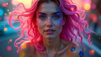 Naklejka premium Embracing Fluidity - A Radiant Celebration of Gender Expression