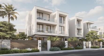 Fototapeta premium Modern Architectural Design Contemporary Residential Homes