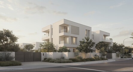 Modern Residential Architecture Render in Daylight