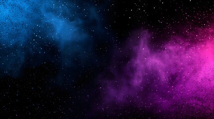 Fototapeta premium Colorful Blue and Purple Gradient Cosmic Background with Stars