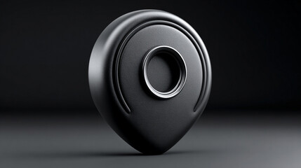 A minimalist black map pin icon symbolizing location navigation and direction representing clarity simplicity and modern wayfinding design for digital maps interfaces and location based concepts