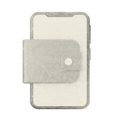 Naklejka premium 3d smartphone icon halftone style