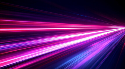 Fototapeta premium Neon pink glowing speed lines on black, creating a dynamic anime-style background evoking motion, light speed, superhero action, and fast-paced energy.