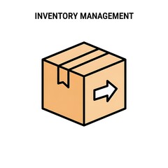 Obraz premium Inventory Management Illustration - Box with Arrow for Logistics and Supply Chain.