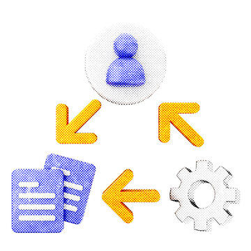 3d trading setting data halftone style