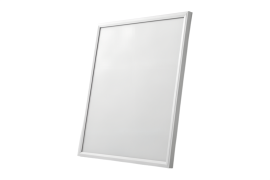 Hand holding a blank brown cardboard square card against a solid black background for copy space