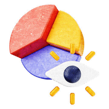 3d trading asset data halftone style