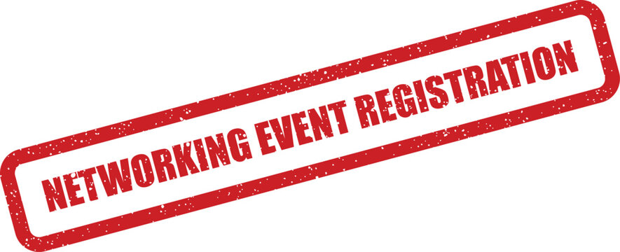 Textured grunge rubber stamp illustration displaying essential text for professional event signup and attendance tracking