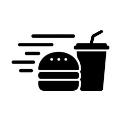 Meal delivery icon with transparent background — representing online food ordering, digital meal service, or restaurant delivery.
