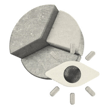 3d trading asset data halftone style