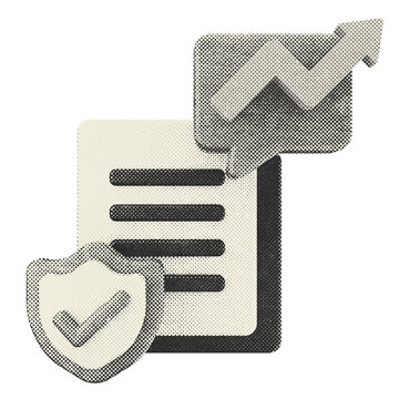 3d trading file protection halftone style