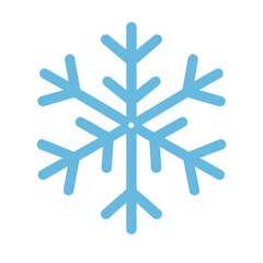 Elegant snowflake icon symbolizing winter and cold season perfection