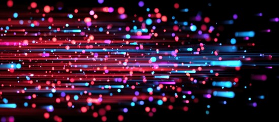 Abstract digital art with colorful light streaks.