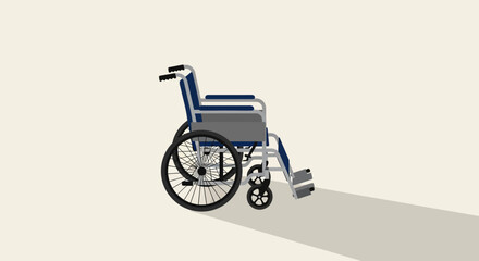 Wheelchair Illustration Symbol of Mobility, Accessibility and Independence with a Focus on Assistance