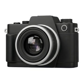 Stylish Modern Compact Digital Camera with Interchangeable Lens Design