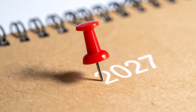 Marking the Future A 2027 Date Pinned on a Calendar