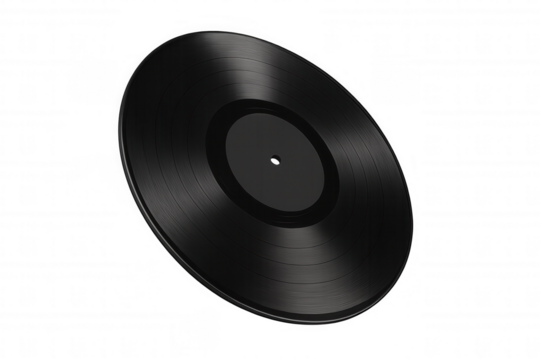 Vinyl record playing music, classic analog audio lp for retro sound enjoying entertainment