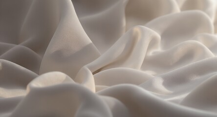 Soft Fabric Texture Abstract Background with Gentle Folds and Light Play