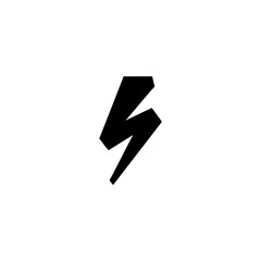 Fototapeta premium Black Lightning Bolt Icon With Transparent Background Representing Energy Power Speed And Electricity