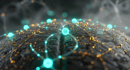 Dynamic network connections with glowing nodes visualizing global communication and futuristic technology linking the world in a seamless web of information and innovation