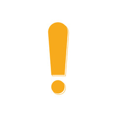 Bold Orange Exclamation Mark Icon: Attention Symbol for Warning, Alert, Notification, Danger, and Important Information