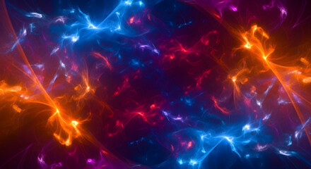 Dynamic Luminous Swirls of Light Particles Background