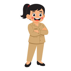 Illustration of a civil servant woman