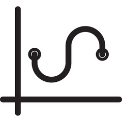 Abstract Black Line Graphic Representing Uncertainty Or A Winding Path With Circular Endings On A Transparent Background