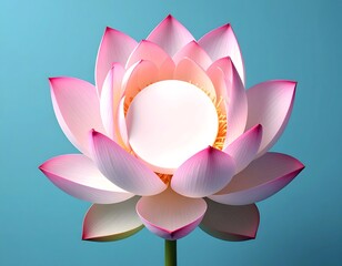 Lotus Flower Opening to Reveal a Blank White Encart