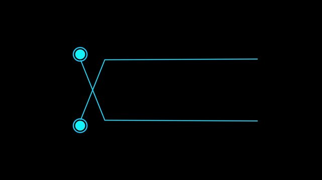 HUD call out elements pack animation on black background. Call Out on black background Simple HUD elements frame lines call-out animation