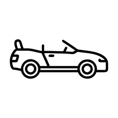 Obraz premium Simple convertible car icon illustration