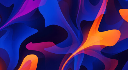 Dynamic abstract wave pattern in bold fluid colors