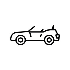 Fototapeta premium Simple line drawing of vintage convertible car